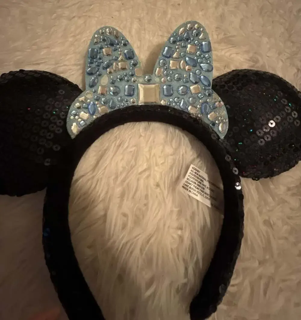 Disneyland 60th Anniversary Diamond Celebration Sequin Ear Headband missing som